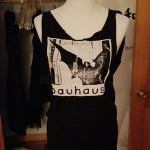DIY Cut Bauhaus Punk Goth Shirt Tank Top